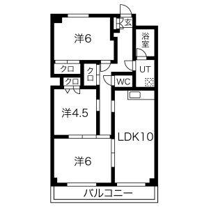 3LDK 間取り図