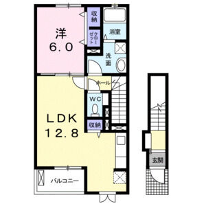 1LDK 間取り図