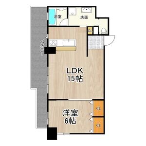 1LDK 間取り図