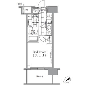 1K 間取り図