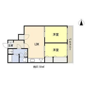 2LDK 間取り図
