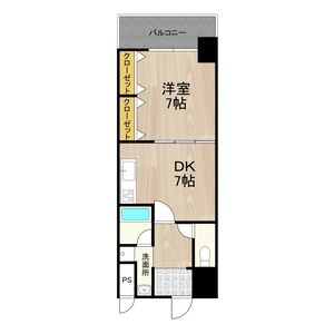 1LDK 間取り図