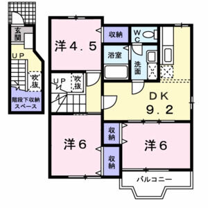 3DK 間取り図