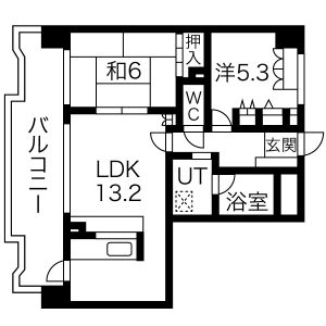 2LDK 間取り図