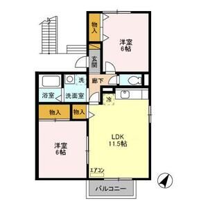 2LDK 間取り図
