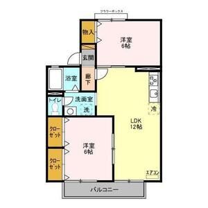 2LDK 間取り図