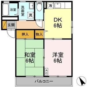 2DK 間取り図
