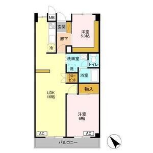 2LDK 間取り図