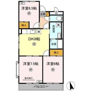3DK 間取り図