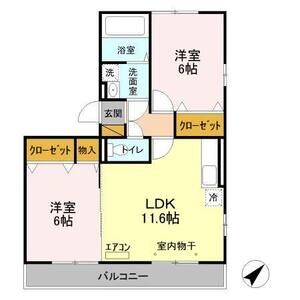 2LDK 間取り図
