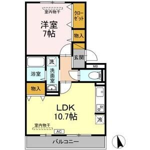 1LDK 間取り図