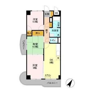 3DK 間取り図