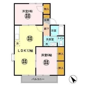 2LDK 間取り図