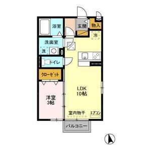 1LDK 間取り図