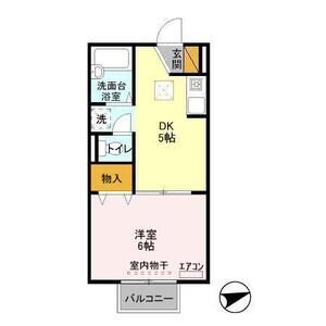 1DK 間取り図