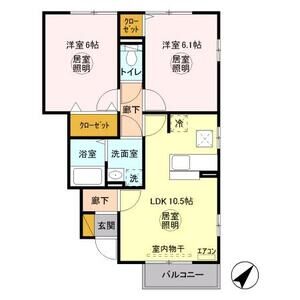 2LDK 間取り図