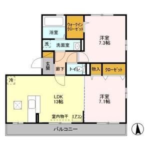 2LDK 間取り図