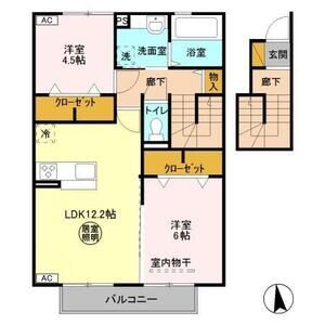 2LDK 間取り図