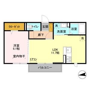 1LDK 間取り図