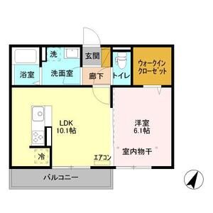 1LDK 間取り図