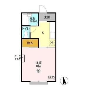 1K 間取り図