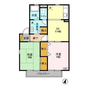 2DK 間取り図