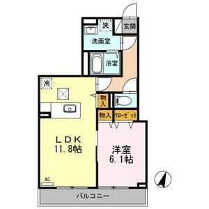 1LDK 間取り図