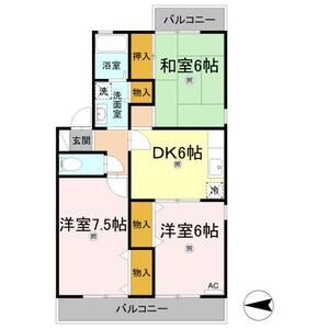 3DK 間取り図
