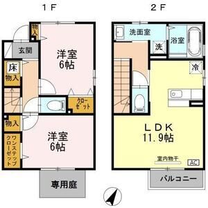 2LDK 間取り図