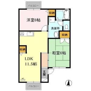 2LDK 間取り図