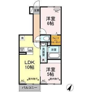 2LDK 間取り図