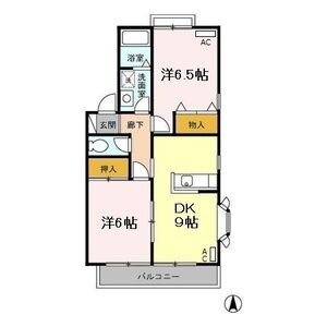 2DK 間取り図