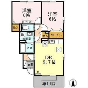 2DK 間取り図