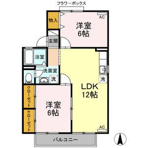 2LDK 間取り図