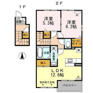 2LDK 間取り図