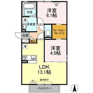 2LDK 間取り図