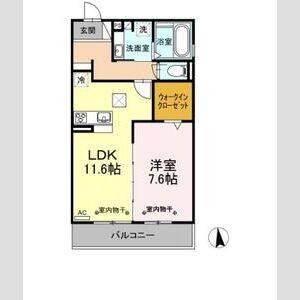 1LDK 間取り図