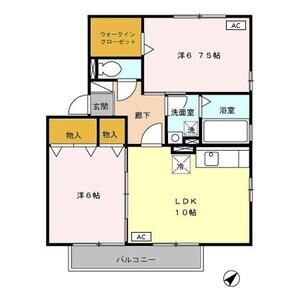 2LDK 間取り図