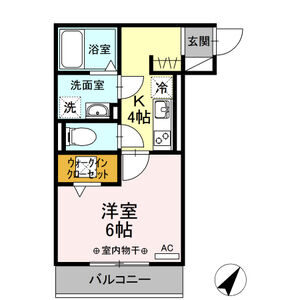 1K 間取り図