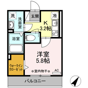 1K 間取り図