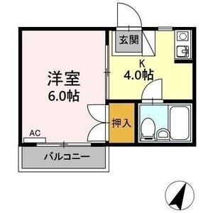 1K 間取り図