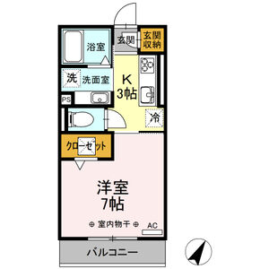 1K 間取り図