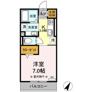 1K 間取り図