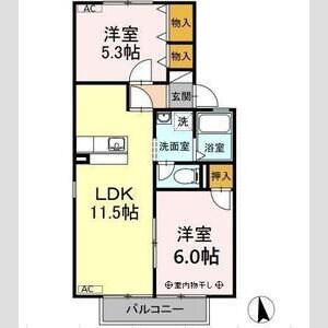 2LDK 間取り図