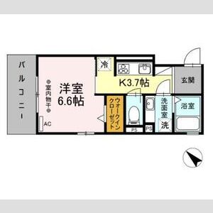 1K 間取り図