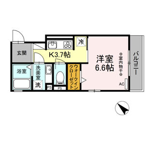 1K 間取り図