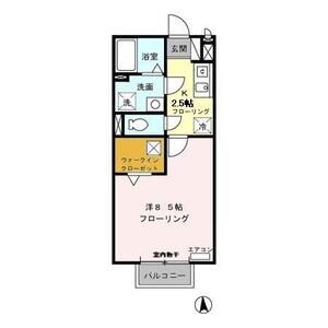 1K 間取り図