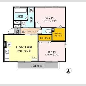 2LDK 間取り図