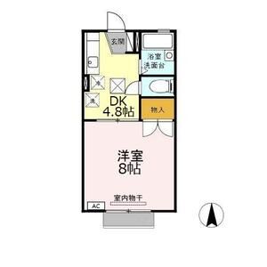 1DK 間取り図