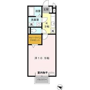 1K 間取り図